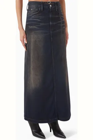 Acne Studios Talia Maxi Skirt in Denim