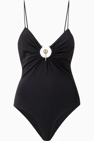 CHRISTOPHER ESBER Ruched Orbit One-piece Swimsuit in Lycra