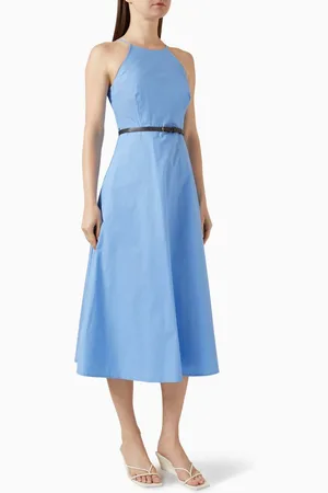 Setre Belted Midi Dress in Cotton