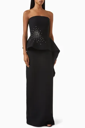 Nihan Peker Gabriella Strapless Dress in Crepe
