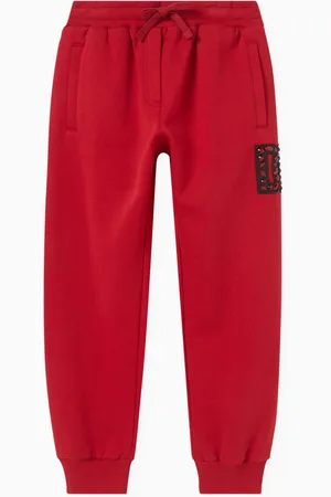 Dolce & Gabbana Rhinestone Logo Sweatpants in Cotton