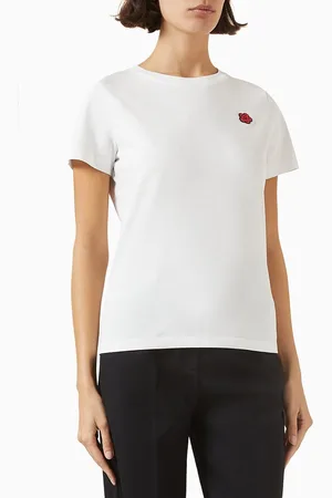 Kenzo Boke Flower Embroidered T-shirt in Cotton