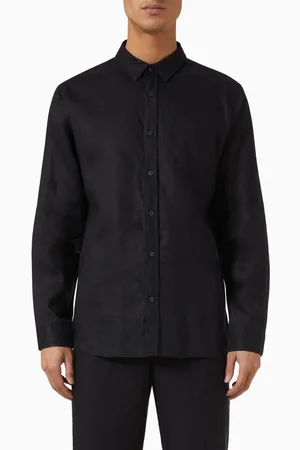 Vince Classic-fit Long-sleeve Shirt in Linen