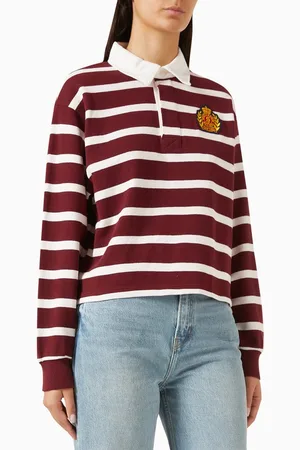 Sporty & Rich NY Crest Rugby Polo Shirt in Cotton
