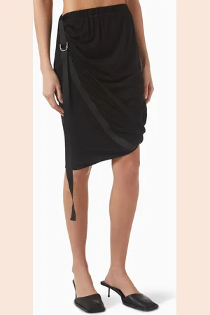 Helmut Lang Wind Midi Skirt in Jersey
