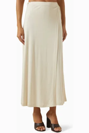Helmut Lang Fluid Wrap Skirt in Viscose