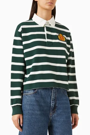Sporty & Rich NY Crest Rugby Polo Shirt in Cotton