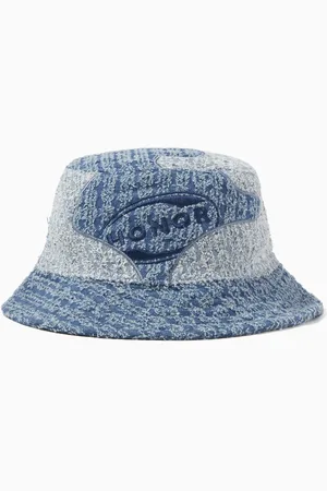 HONOR THE GIFT Groove Panelled Bucket Hat in Denim