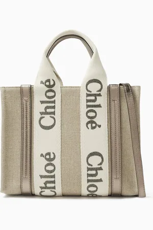 Chloé Small Woody Tote Bag in Linen