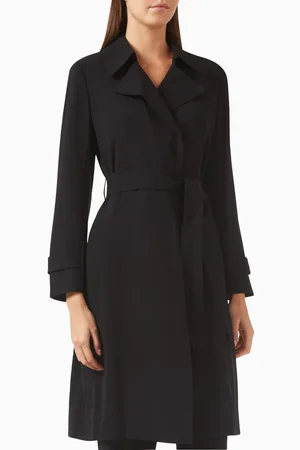 THEORY Oaklane Trench Coat in Japanese Crepe