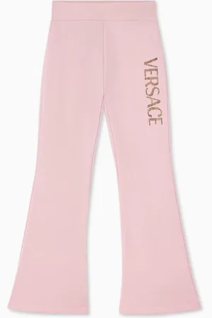 VERSACE Crystal Logo Sweatpants in Cotton