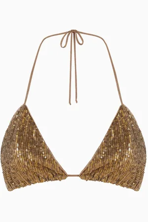 Norma Kamali Triangle String Bikini Top in Poly-lycra