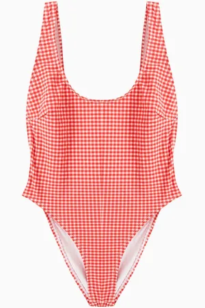 GOOD AMERICAN Gingham Khloe One-piece Swimsuit in Stretch Nylon