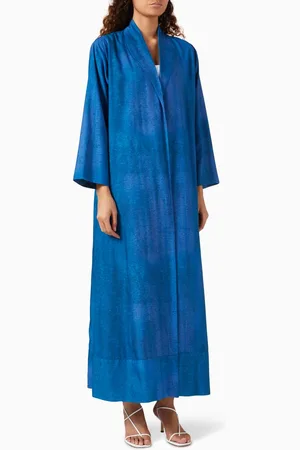 Hessa Falasi Zainah Cut Printed Abaya in Cotton