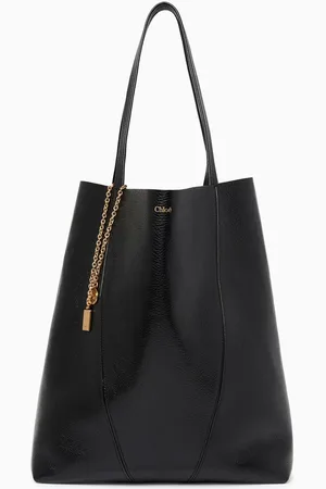 Chloé Large Spin Tote Bag in Grained Leather