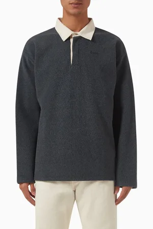 Foret Herb Polo Sweatshirt in Brushed Organic-cotton