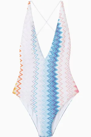Missoni Open-back One-piece Swimsuit in Viscose Blend