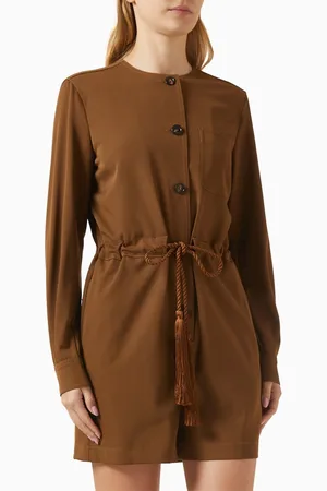 Max Mara Maine Belted Jumpsuit in Virgin Wool
