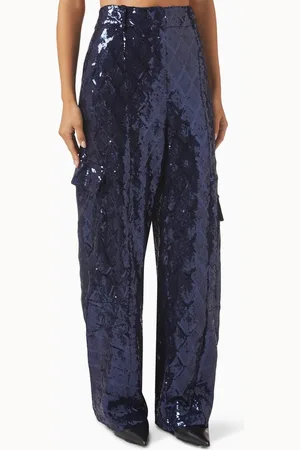 ROTATE Sequin-embellished Cargo Pants
