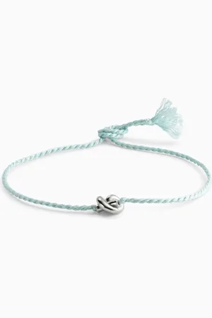 Bottega Veneta Friendship Bracelet in Silk & Sterling Silver