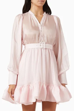 by Ti Mo Belted Mini Dress in Cupro
