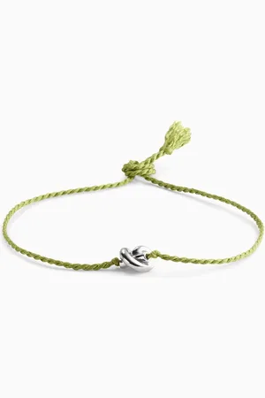 Bottega Veneta Friendship Bracelet in Silk & Sterling Silver