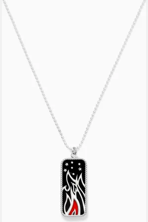 L´Atelier Fire Onyx Pendant Necklace in Sterling Silver