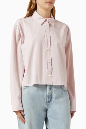 Miu Miu Boxy Shirt in Cotton Poplin