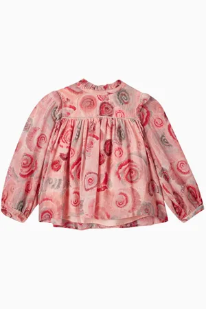 Chloé Ruffle Blouse in Cotton-wool Blend
