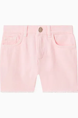 Emporio Armani Fringed-hem Shorts in Denim