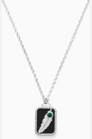 L´Atelier Lucky Feather Pendant Necklace in Sterling Silver