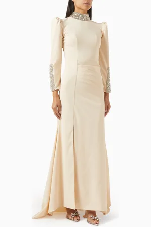 AC Embellished Slit Gown
