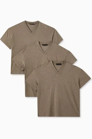 FEAR OF GOD Essential V-neck T-shirt in Cotton-blend, Set of 3