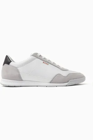 HUGO BOSS Titanium Sneakers in Mesh & Leather