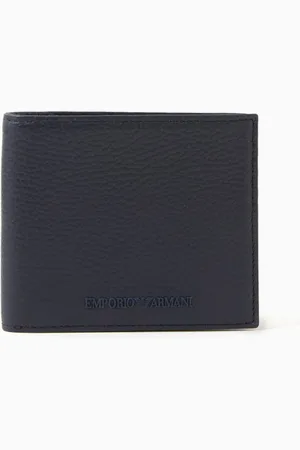 Emporio Armani Bi-fold Wallet in Tumbled Leather