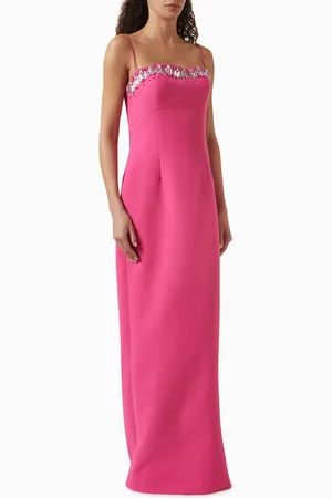 Nihan Peker Jolie Embellished Bow Gown in Crepe