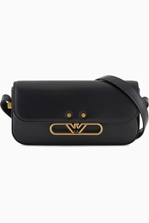 Emporio Armani Eagle Logo Crossbody Phone Case in Leather