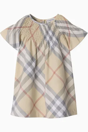 Burberry Plaid Pattern Dress in Cotton