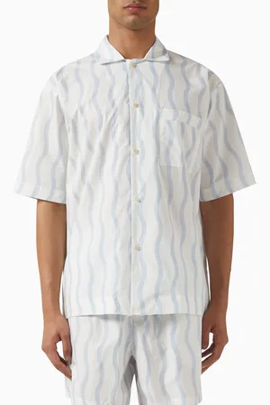 Frescobol Carioca Cassio Pyjama Shirt in Organic Cotton
