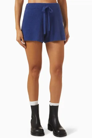 THE ELDER STATESMAN Heavy Lounge Shorts in Cashmere