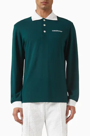 Casablanca Logo Polo Shirt in Viscose Blend