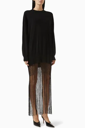 CHRISTOPHER ESBER Macrame Monument Dress in Wool-cashmere Knit