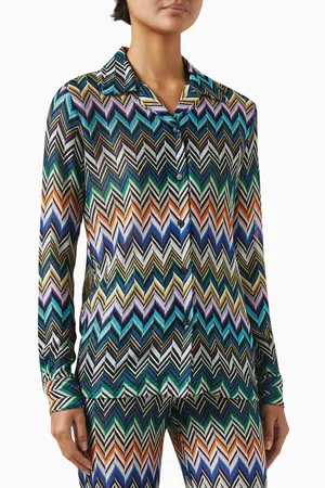 Missoni Bowling-cut Zig-zag Shirt in Viscose