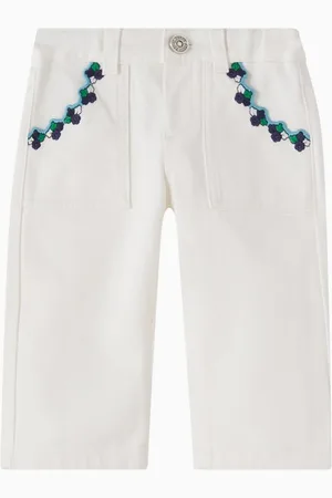Emilio Pucci Embroidered Pants in Denim
