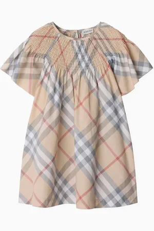 Burberry Plaid Pattern Dress in Cotton