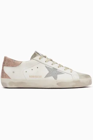 Golden Goose Super-Star Swarovski-embellished Sneakers in Leather