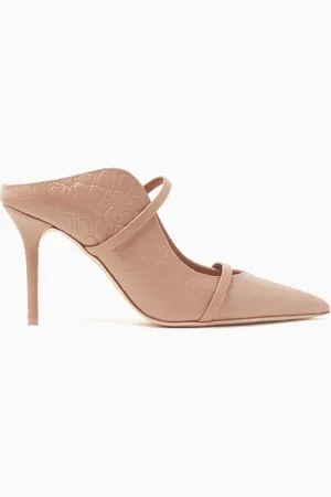 MALONE SOULIERS Maureen 85 Mules in Croc-embossed Leather