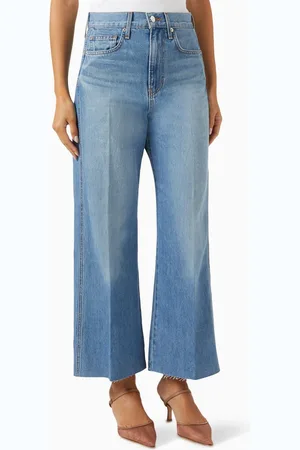 VERONICA BEARD Taylor Cropped Wide-leg Jeans in Japanese Cotton-denim