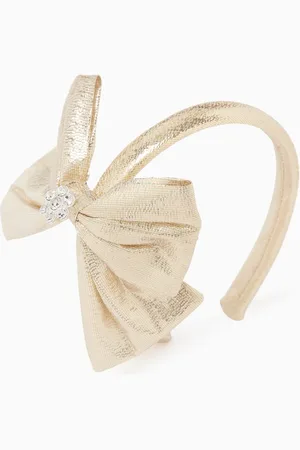 Self-Portrait Metallic Bow Headband