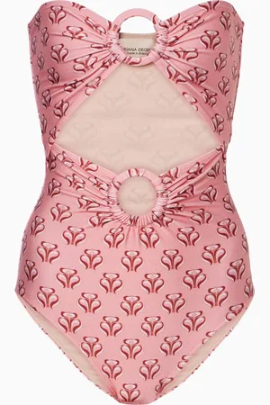 Adriana Degreas Vintage Lily Appliqué One-piece Swimsuit
